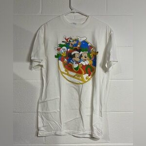 White Disney T-Shirt with Mickey and Friends medium